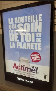 Actimel - bouteille neutre en carbone