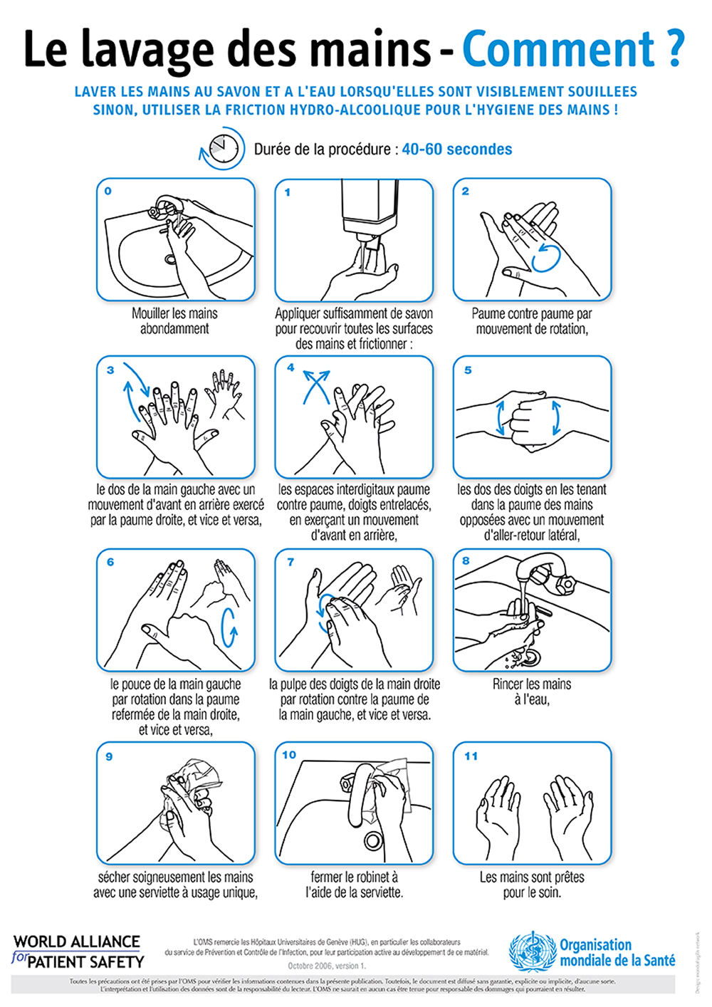 Les conseils de l'OMS pour bien se laver les mains