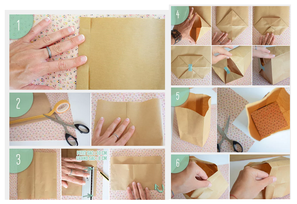 Sac papier kraft - Tuto