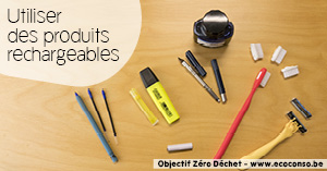 Astuce zéro déchet : utiliser des produits rechargeables Astuce zéro déchet : utiliser des produits rechargeables
