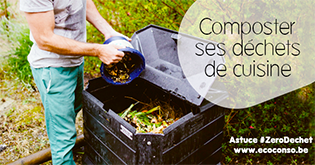 Mis au compost, les déchets de cuisine produisent de l'engrais