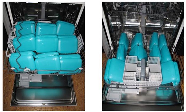 Le remplissage du lave-vaisselle pour évaluer l'impact environnemental du lavage des boites à tartines