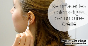 Astuce zéro déchet : remplacer les cotons-tiges jetables par un cure-oreilles Astuce zéro déchet : remplacer les cotons-tiges jetables par un cure-oreilles