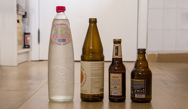 bouteilles consignées (réutilisables) en verre