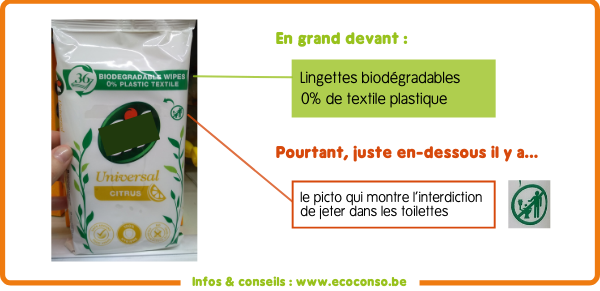 Des lingettes dont on vante la biodégradabilité