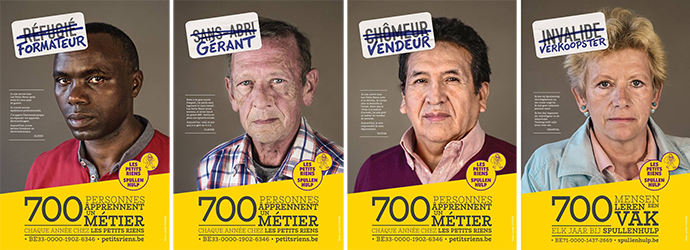 Affiches : 700 personnes apprennent un métier chez Les Petits Riens