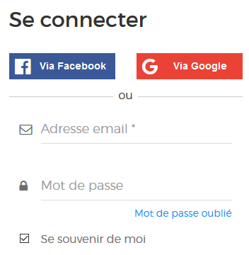 Module pour se connecter en un clic avec Google ou Facebook